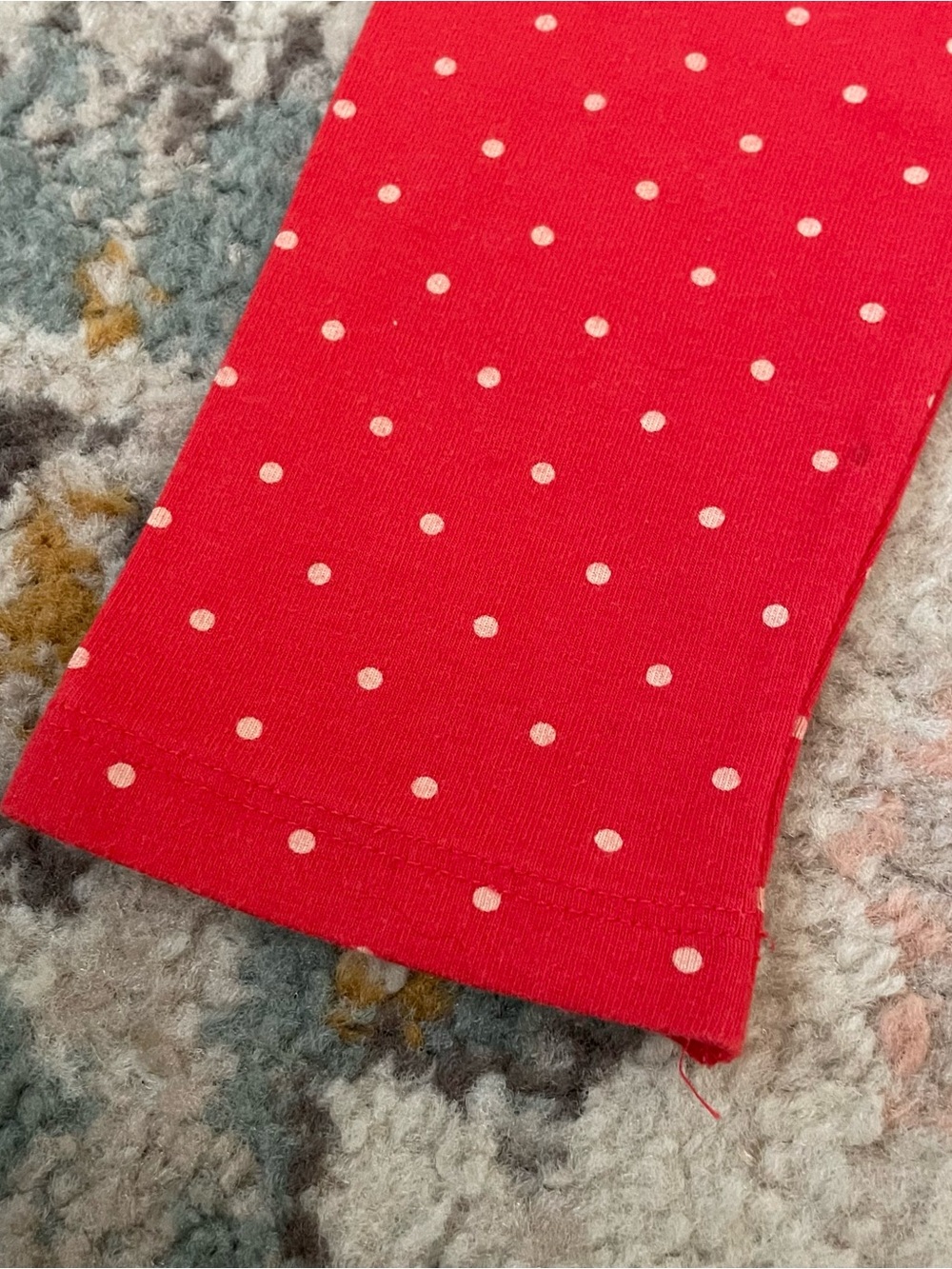 Boden Red Polka Dot Kids Leggings 6/7 - Picture 2 of 3